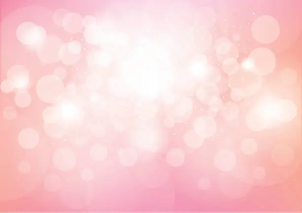 Vector illustration of Pink Bokeh Effect Abstract Background