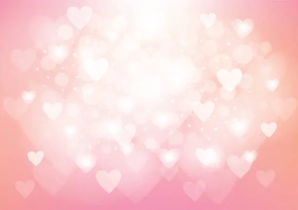 Vector illustration of Pink Heart Valentine's Day Background