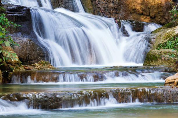 istock Waterfall in national park of Thailand 640123264