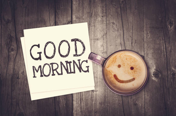 istock Cup of coffee and Good morning note 640126042
