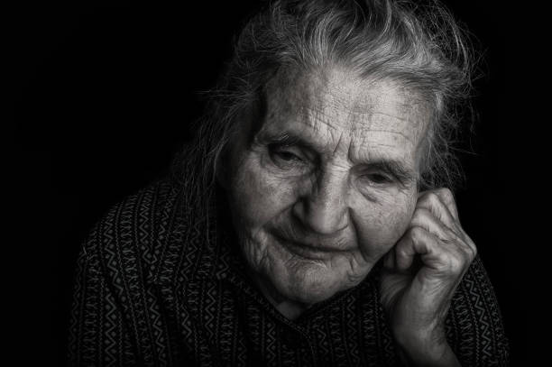 istock Portrait of a sad elderly woman. 640127164