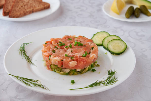 istock Salmon Tartare with avocado 640128630