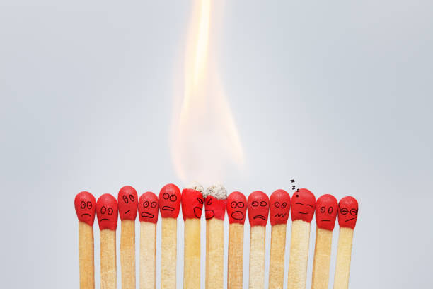 A group of matches preventing the spread of fire