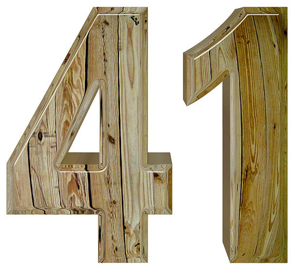 istock Numeral 41, forty one, isolated on white background, 3d render 640130378