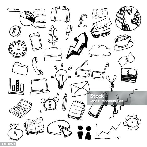 Doodle Pen Stock Illustration - Download Image Now - Backgrounds, Business,  Business Finance and Industry - iStock