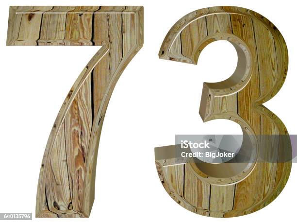 76 73 Numeral 73 Seventy Three Isolated On White Background 3d Rend Stock ...