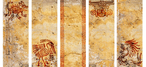 istock Set of banners with American Indian traditional patterns 640136270