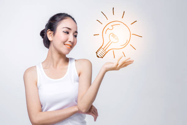 istock beautiful smart asian woman in white tshirt 640137004