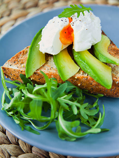 istock Vegetarian Eggs Benedict with Avocado, arugula and Hollandaise Sauce. 640139368
