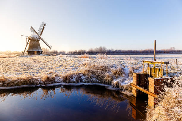 istock Windmill near Sande at cold winter morning 640139638