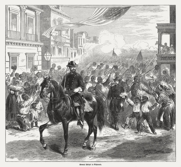 istock Weitzel in Richmond on April 3, wood engraving, published 1865 640139938