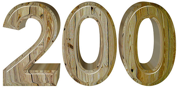 istock Numeral 200, two hundred, isolated on white background, 3d rende 640140750