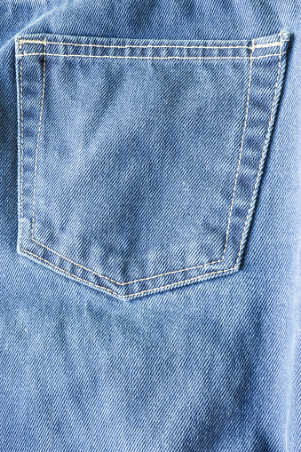 Blue Jeans Material With Seam On Pocket Stock Photo - Download Image ...