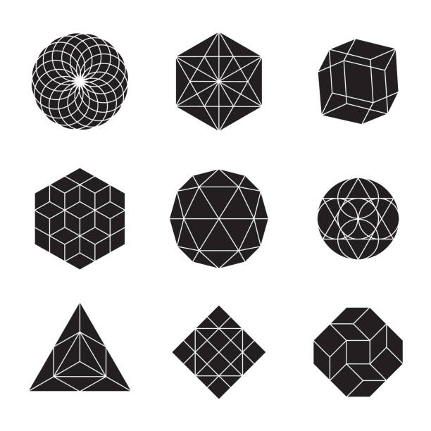 Geometric Shapes Set vector art illustration