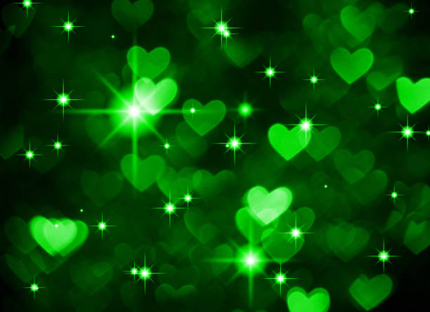 Heart Background Boke Photo Dark Green Color Abstract Valentine Backdrop  Stock Photo - Download Image Now - iStock