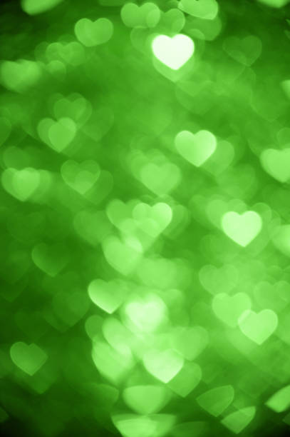istock Heart background boke photo, dark green color. Abstract valentine backdrop. 640147532
