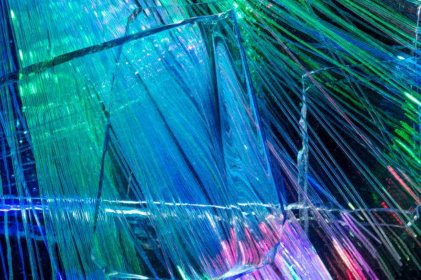 istock An unusual background  stack of glasses and fiber optics. 640149862