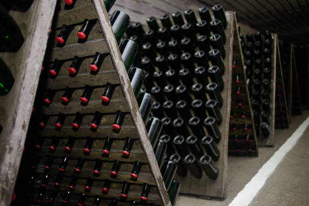 istock collection of old wine bottles 640149908
