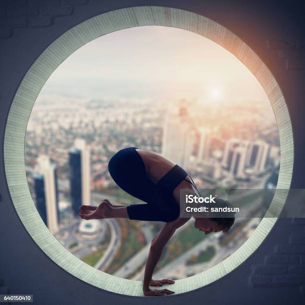 Young Woman Doing Yoga Stock Photo - Download Image Now - 20-29 Years, Active Lifestyle, Adult