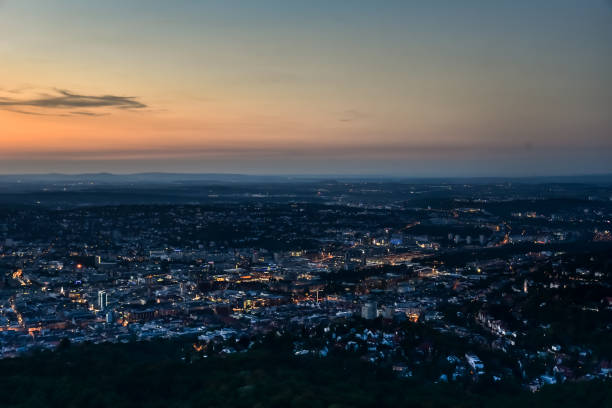 istock Stuttgart City at night in the summer -  Germany 640154782
