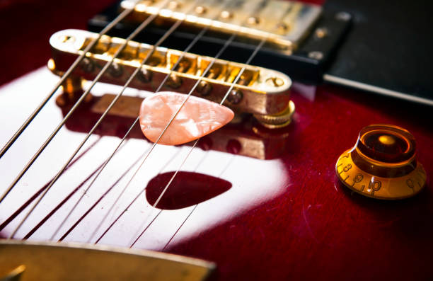 istock Red acoustic guitar 640154994
