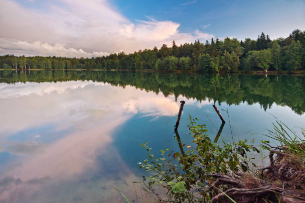 istock Sunset near the summer lake 640157932