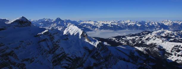 istock Snow covered mountains in Vaud Canton, Swiss Alps 640159076