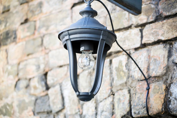 istock Old small lamp on the street. Europe. Riga. 640162492
