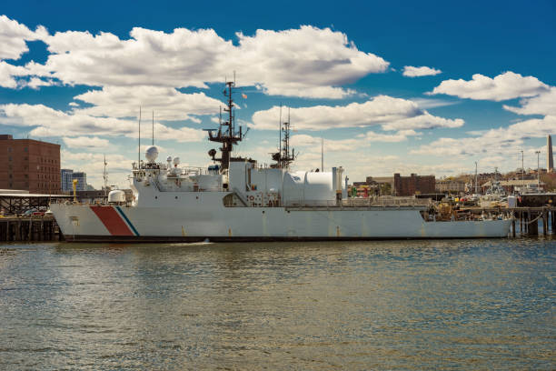 istock Big white ship moored in the harbor in Boston 640165020