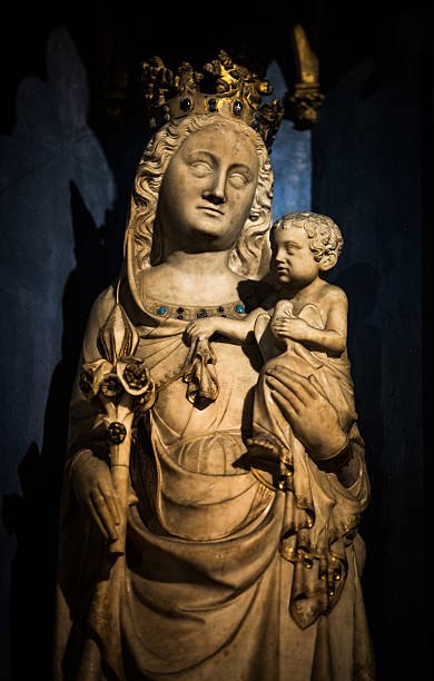 istock Statue of virgin at St Sulpice 640167214