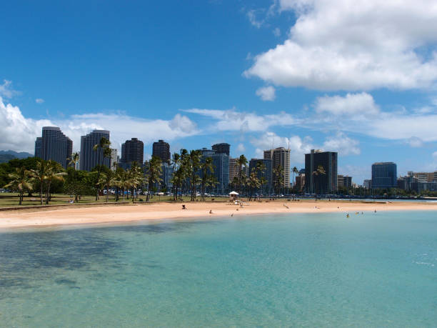 istock Beach on Magic Island in Ala Moana Beach Park 640170434