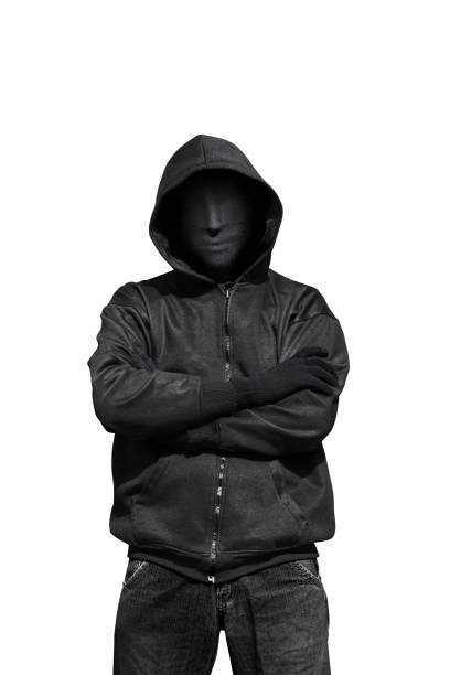 istock Portrait of man wearing anonymous mask 640170830