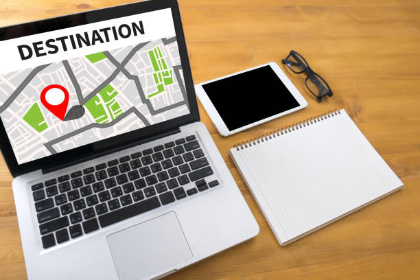 istock Route Way Route  City Map Destination Route NAVIGATION  gps  , 640174948