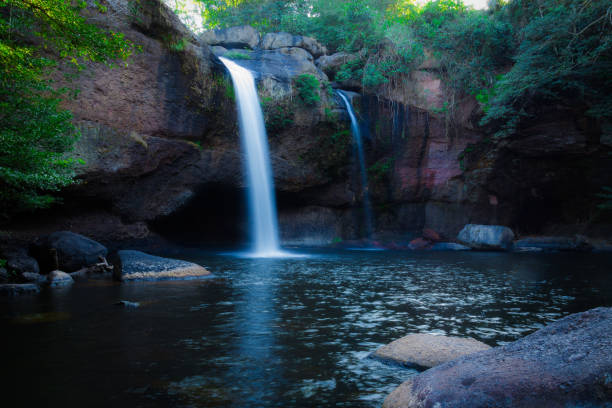 istock waterfall  of Thailand in the jungle. 640176598