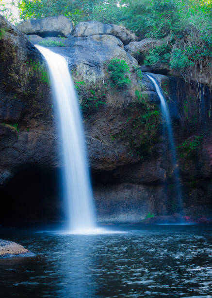 istock waterfall  of Thailand in the jungle. 640176632