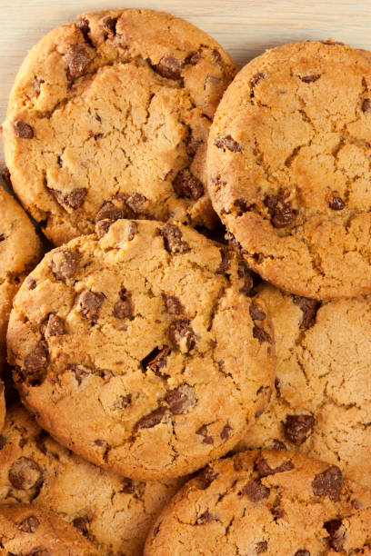 istock Pile of chocolate chips cookies, shot from above 640177974