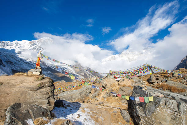 istock beautiful view on top of Annapurna Base Camp 640178476