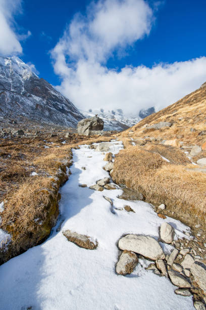 istock water in the river become to be ice on top 640179162