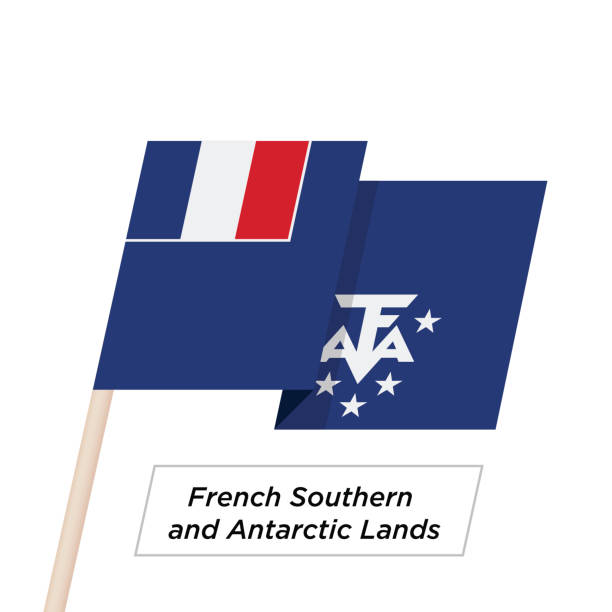 francuskie ziemie południowe i antarktyczne wędzenie wędowa flaga odizolowana na - flag canadian flag patriotism national flag stock illustrations
