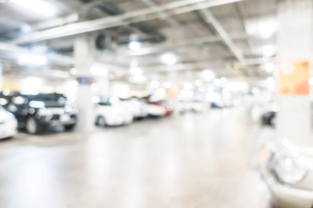 istock Abstract blur of a car park 640183168