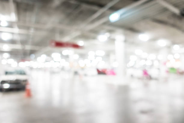 istock Abstract blur of a car park 640183294