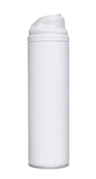 istock white shaving foam bottle, mock up, isolated on white background 640184720