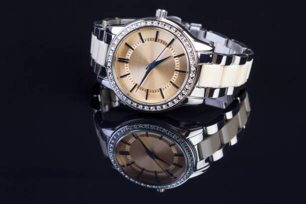 istock Lady watch on a black background 640190582