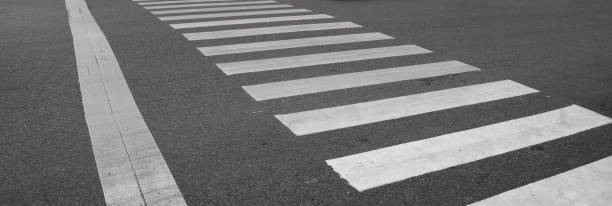 istock crosswalk on the raod in the city. 640194020