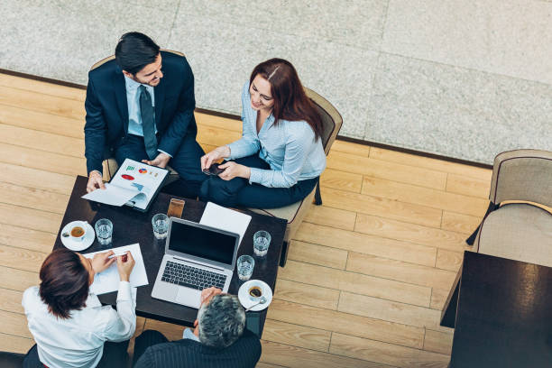 istock Top view of a business meeting 640196870