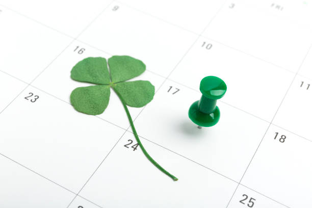 istock st patricks day on march calendar pin. 640199624