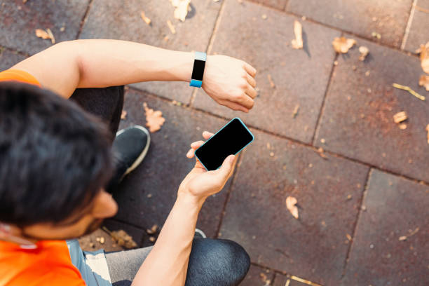 istock Mobile phone connected to a smart watch 640200004