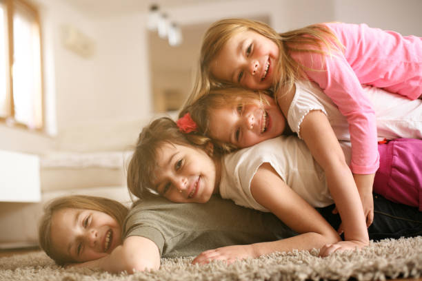 istock Children having fun at home. 640200338