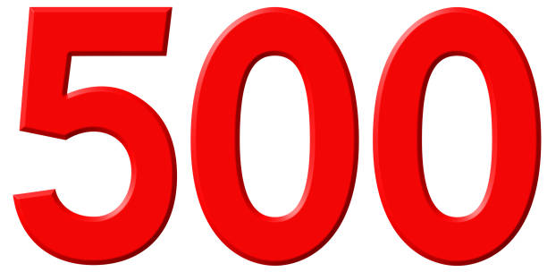istock Numeral 500, five hundred, isolated on white background, 3d rend 640202270