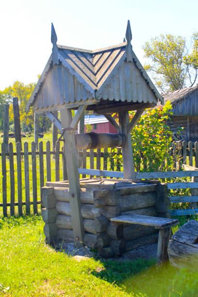 istock Wooden draw-well in Ukraine 640203342